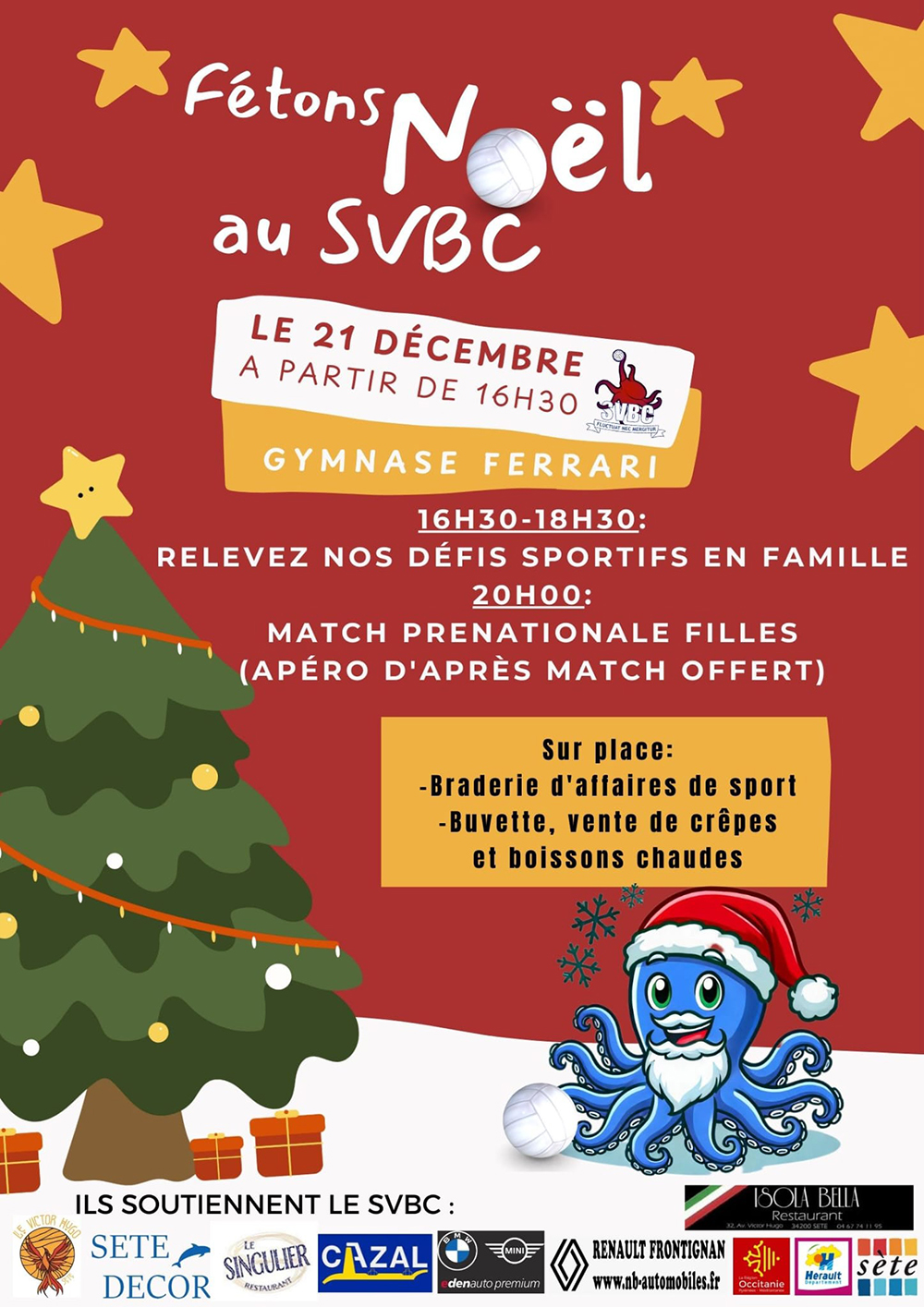 affiche Noël du club
